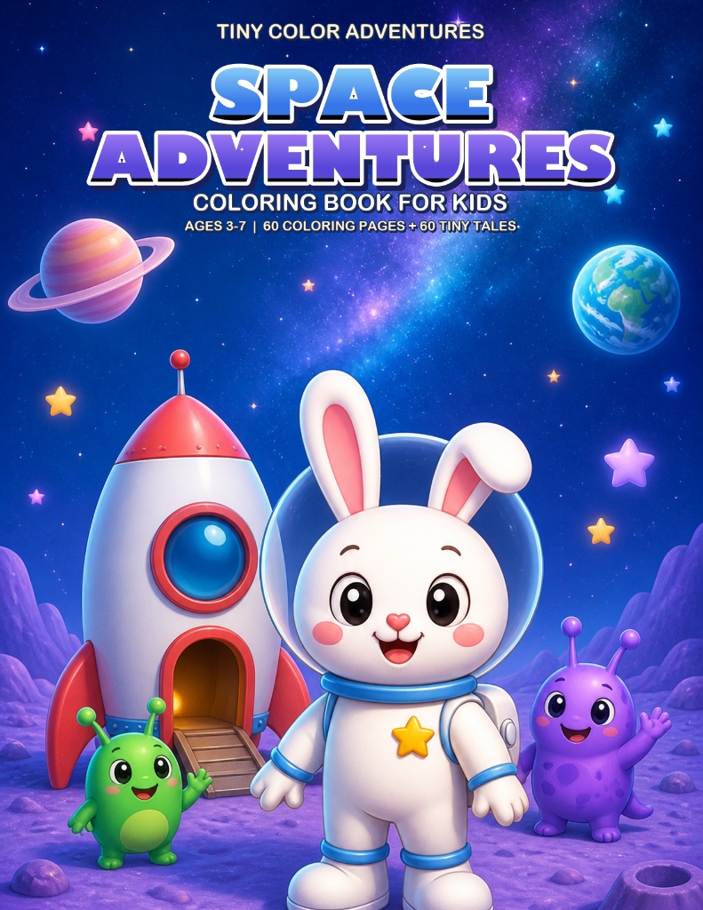 Space Adventures - libro para colorear