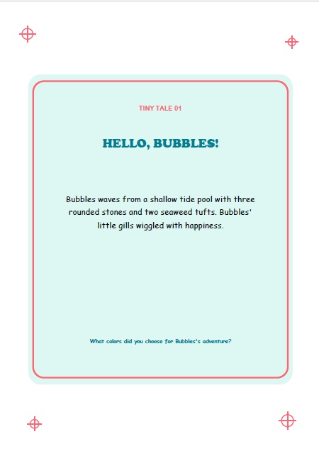 Cuento bilingüe Hello Bubbles con un ajolote